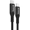 „Crong Soft Link“ – 100 W PD 5A USB-C į USB-C laidas 25 cm (juodas)