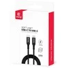 „Crong Soft Link“ – 100 W PD 5A USB-C į USB-C laidas 120 cm (juodas)