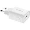 Crong USB-C kelioninis įkroviklis – sieninis įkroviklis USB-C maitinimo tiekimas 20 W (baltas)