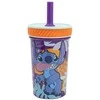 „Disney Stitch“ - „Dropsafe“ nepralaidus puodelis su silikoniniu šiaudeliu iš „Aloha Collection“, 370 ml