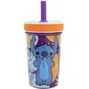 „Disney Stitch“ - „Dropsafe“ nepralaidus puodelis su silikoniniu šiaudeliu iš „Aloha Collection“, 370 ml