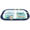Disney Stitch - Microwave-safe children's plate with compartments from the Stitch &amp; Angel collection (19.5 x 22 cm)