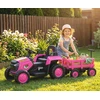 Electric tractor with trailer Milly Mally Rolly pink