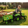 Electric tractor with trailer Milly Mally Rolly žalias