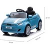 Elektrinis vaikiškas automobilis Milly Mally Fiat 500e mėlynas