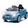 Elektrinis vaikiškas automobilis Milly Mally Fiat 500e mėlynas