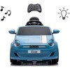 Elektrinis vaikiškas automobilis Milly Mally Fiat 500e mėlynas