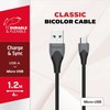 Energizer Classic – USB-A prie Micro USB jungiamasis laidas, 1,2 m (juodas)