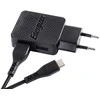 Energizer HardCase – 2x USB-A 12W maitinimo įkroviklis + USB-C ir mikro USB laidas (juodas)