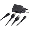 Energizer HardCase – 2x USB-A 12W maitinimo įkroviklis + USB-C ir mikro USB laidas (juodas)