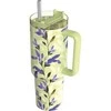Quokka Stream – nerūdijančio plieno termo puodelis 1200 ml su šiaudeliais (Matcha)