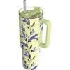 Quokka Stream – nerūdijančio plieno termo puodelis 1200 ml su šiaudeliais (Matcha)