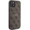 Dėklas GUESS GUHMP15SG4GFRW IPHONE 15/14/13 6.1 "BROWN / BROWN HARDCASE 4G COLLECTION LEATHER METAL LOGO MAGSAFE
