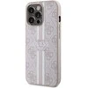 Apple iPhone 13 Pro Guess dėklas 4G Printed Stripe MagSafe (GUHMP13LP4RPSP) rožinės spalvos