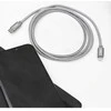 „Kanex Premium DuraBraid“ USB-C ir „Lightning“ kabelis (sidabrinis)