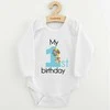 Kūdikio kombinezonas su raštu New Baby My first birthday mėlynas, 86 (12-18m)