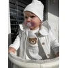 Kūdikių medvilninė kepurė New Baby Luxury drabužėlis baltas, 92/98, 92/98 dydis