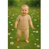 Kūdikių muslino rinkinys Marškinėliai ir kelnės New Baby smėlio spalvos, 74 (6-9m)