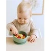 Nanas Manners Kūdikių silikoninis dubuo su siurbtuku New Baby žalias