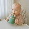 Kūdikių silikoninis puodelis 2in1 New Baby žalias