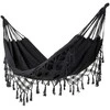 Large Hanging Hammock for Two Hamaka XXL BOHO Baby Mix juodas