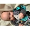 Lavinantis žaidžiamas pliušinis žaislas su segtuku Baby Mix zebras