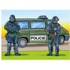 Dėlionė MFP policijos spalvinimo puslapiai