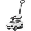 Milly Mally Porsche Cayenne baltas ride-on car with guide rod