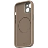 Moshi Napa MagSafe – odinis dėklas, skirtas iPhone 15 (Woodsmoke Brown)