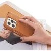 „Moshi Overture MagSafe“ – „trys viename“ odinis atverčiamas dėklas, skirtas „iPhone 16 Pro“ (karamelės ruda)