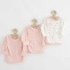 New Baby Nauji Baby Classic II naktiniai mergaičių naktiniai marškinėliai 3vnt rožiniai, 62 (3-6m), 62 (3-6m) dydis
