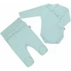 New Baby Dviejų dalių rinkinys kūdikiams Naujas Baby Stripes Ice Mėlyna, dydis 86 (12-18m), 86 (12-18m)