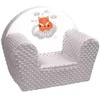 New Baby Nauja Baby Fox pilka Minky kėdutė