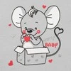 New Baby Naujas Baby Mouse kūdikio rinkinys, pilkas, dydis 80 (9-12m), 80 (9-12m)