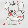 New Baby Naujas Baby Mouse kūdikio rinkinys baltas, dydis 86 (12-18m), 86 (12-18m)