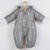 New Baby Naujas Baby Pumi pilkas žieminis kombinezonas kūdikiams su gobtuvu ir ausimis, 68 (4-6m), 68 (4-6m) dydis