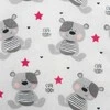 New Baby Vandeniui atsparus flanelinis įklotas, naujas kūdikis mielas meškiukas, rožinis