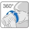NUK Mini Cups 360° kūdikio puodelis su neutraliu dangteliu