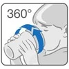 NUK Mini Magic 360° kūdikio puodelis su dangteliu raudonas