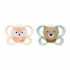 NUK MommyFeel Soother Perfect Match Air FOX/BEAR 0-2m 2pc box, 0-2 m