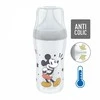 NUK Perfect Match MICKEY temperatūros kontrolės kūdikių buteliukas 260 ml pilka
