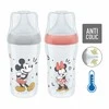 NUK Perfect Match MICKEY temperatūros kontrolės kūdikių buteliukas 260 ml pilka