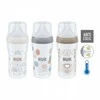 NUK Perfect Match temperatūros kontrolės kūdikių buteliukas 260 ml baltas