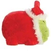 Aster Grinch Grinčas - pliušinis žaislas / pagalvė Grinčas Kalėdų Senelio kostiume 25 cm iš „Spudsters Collection“