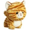 Lean Toys Pliušinis žaislas „Teddy Pets“ – pliušinis žaislas / glamonė katėms, imbierinis dryžuotas katinas, 17 cm
