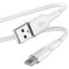PURO ICON minkštas kabelis – USB-A iki USB-C kabelis 1,5 m (baltas)