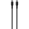 PURO ICON minkštas kabelis – USB-C ir USB-C kabelis 1,5 m (juodas)