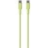 PURO ICON minkštas kabelis – USB-C ir USB-C 1,5 m kabelis (Matcha Žalias)