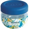 Quokka Bubble Food Jar - Plastikinė maisto talpa / priešpiečių dėžutė 500 ml (Mėlyna Peonies)