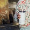 Quokka Mist - nerūdijančio plieno termo puodelis 720 ml su šiaudeliais (dramblio kaulo spalva)